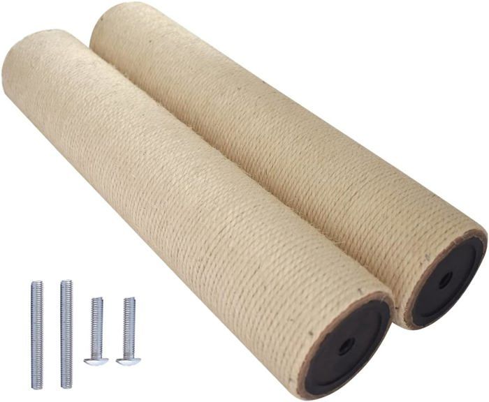 Meilleurs prix pour M8 M10 Sisal Griffoir De Rechange En Corde De, Arbre À Chat De Rechange,Corde Griffoir Pour Poteau Chats Avec Vis(M8_Φ70_40,5