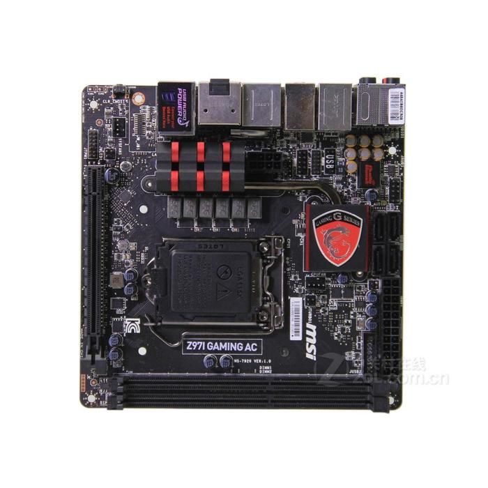Carte mère MSI Z97I GAMING AC Intel Z97 LGA 1150 2xDDR3 SDRAM 16 Go Mini ITX - Msi