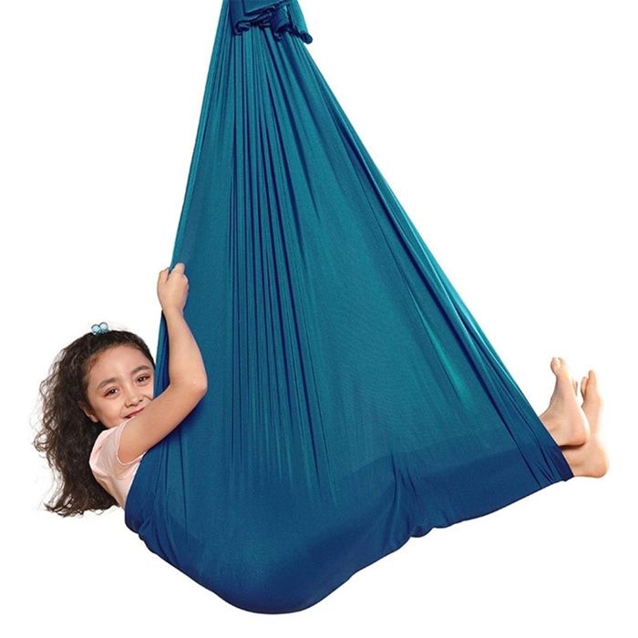 Chaise Pivotante Sensorielle Enfant 360° – Pour Autisme, Développement équilibre Et Coordination – Accoudoirs Sûrs, Antidérapante – Bleu - 2