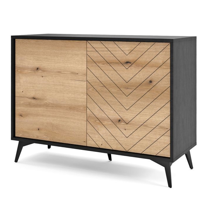 Buffet Bahut Jasper K104 – chêne evoke/noir largeur 104 cm hauteur 77 cm profondeur 39 cm Buffet Bahut Jasper K104 – chêne evoke/noir largeur 104 cm hauteur 77 cm profondeur 39 cm