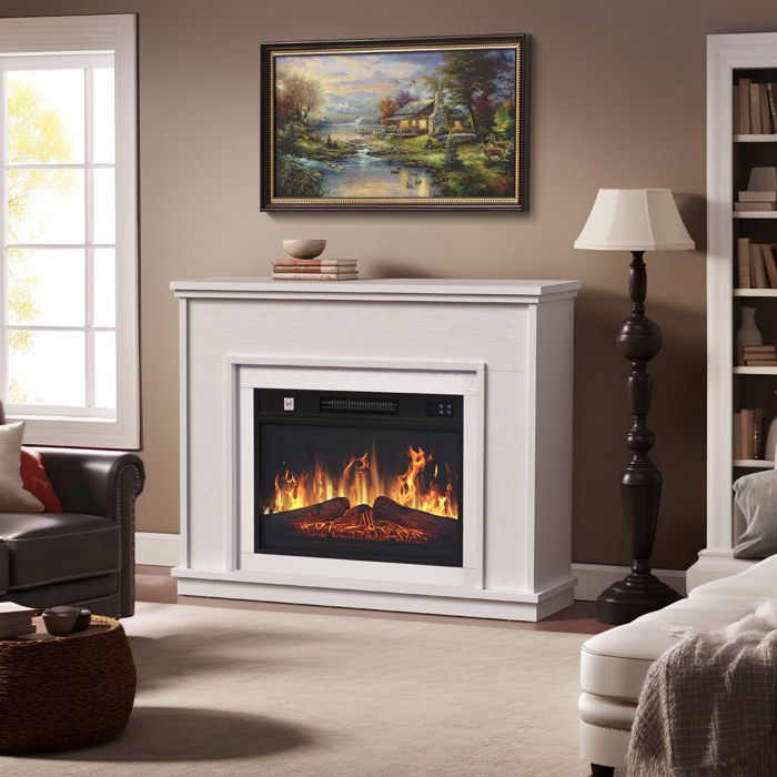 Cheminée électrique YITAHOME 1800W/2000W - Surface de chauffe 30㎡-17-27°C -Protection contre la surchauffe- Largeur 100cm