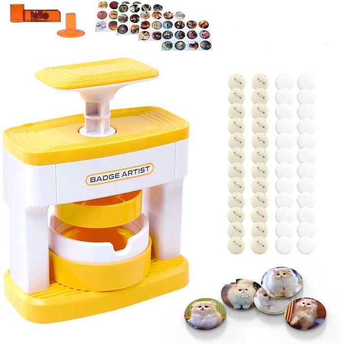 Domigard Kit de fabrication de badges pour enfants, 55 mm - Kit de fabrication de badges pour projets scolaires, activités festives Domigard Kit de fabrication de badges pour enfants, 55 mm - Kit de fabrication de badges pour projets scolaires, activités festives