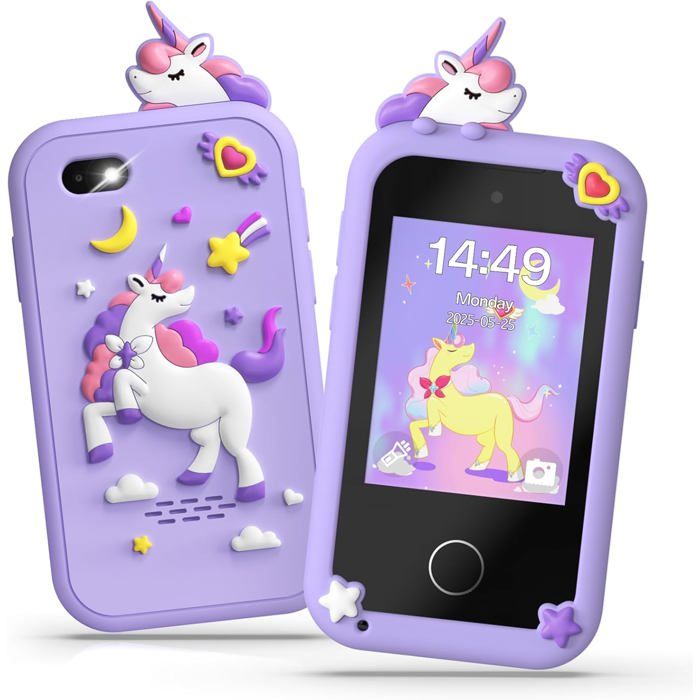 Téléphone Éducatif Enfant - Écran Tactile 2,8, Caméra 48MP, Jeux