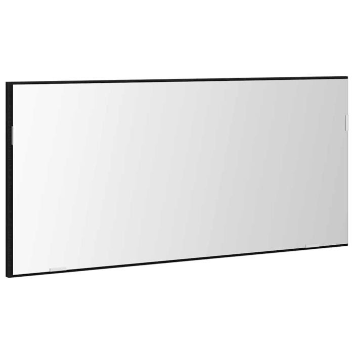 Miroir mural moderne - vidaXL - Chêne noir - 80x37 cm - Verre et bois ingénierie - Éclairage LED - Montage mural