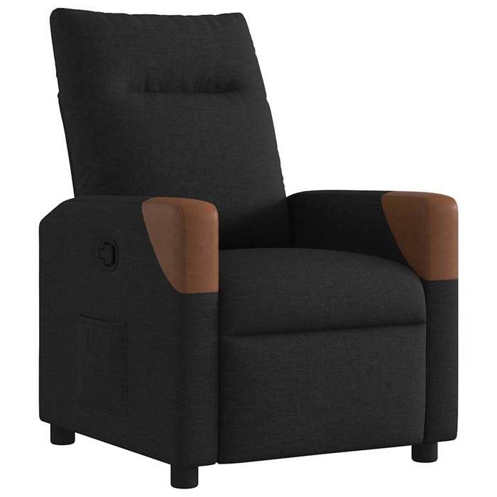 Les Soldes Fauteuil inclinable (1 PLACE) - CLOUD - Capacité de charge max. : 110 kg - Noir Tissu J5890
