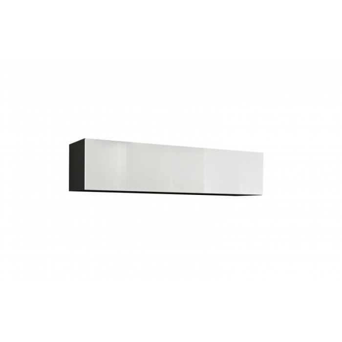 Rangement Horizontal Fly 10 Noir Et Blanc Achat Vente Meuble Tv Mural Rangement Horizontal Fly 10 Soldes Cdiscount
