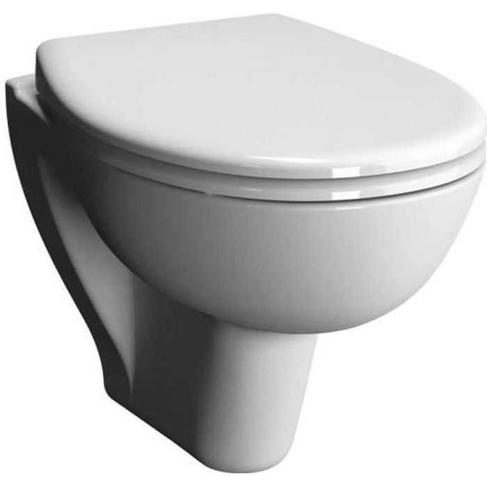 Pack WC suspendu Verseau ALTERNA courte sans bride avec abattant frein ...