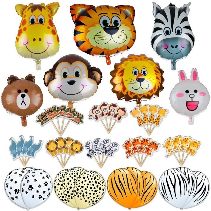 Jungle Animaux Feuille Latex Ballons Anniversaire Fete Decorations Lion Tigre Singe Zebre Girafe Qvp5w Cdiscount Maison
