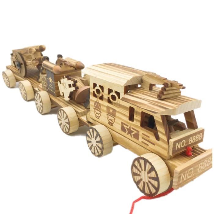 Trois Sections De Missile Voiture Grand Missile En Bois Voiture