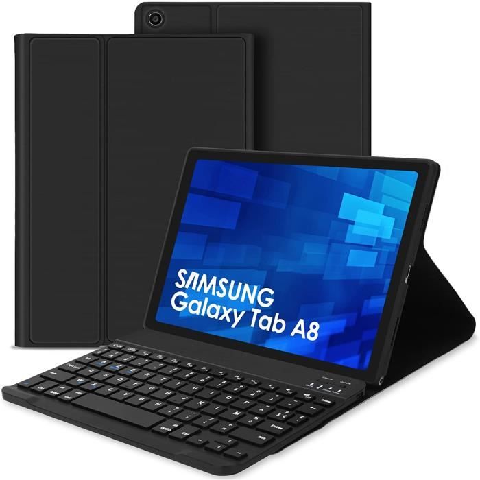 Clavier Samsung Galaxy Tab A8 10.5 ”2021 (SM-X200-X205-X207), Clavier  AZERTY Français sans Fil Détachable avec Housse Fine-Coqu A22 - Cdiscount  Informatique