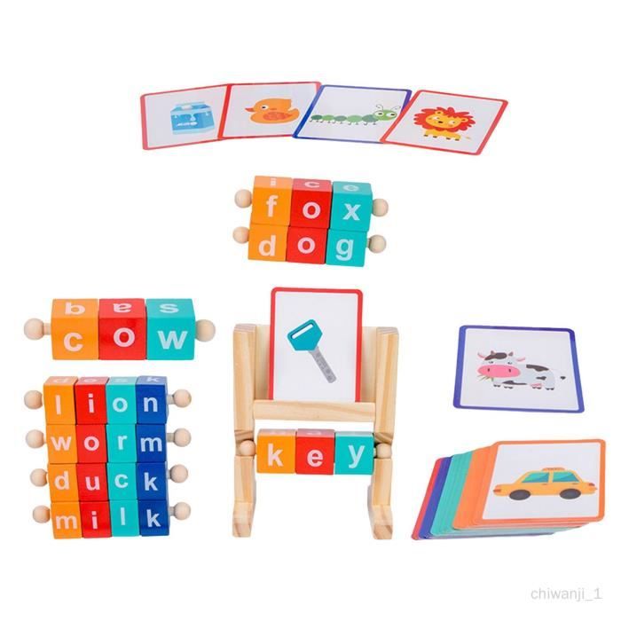 Orthographe Anglais bois alphabet Lettre Jeu d'apprentissage précoce de