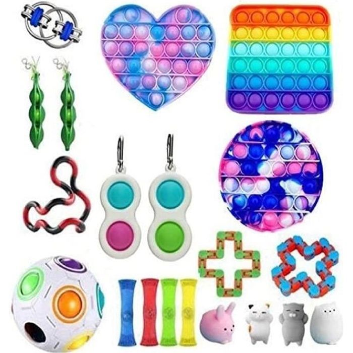 Simple Dimple - Anti-stress Sensoriel En Silicone Fidget Jouets Jeu  Arc-en-ciel Coloré. Outils Apaisants, Anti-stress Pour Adultes, Jouets à  Bulles à La Mode.