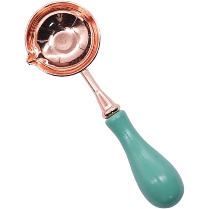 Set Cuillère à Cire Sceau 3 Pièces - Bleu Ciel - Tampon Sceau Cire