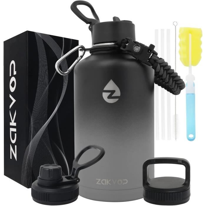 Gourde Isotherme BIGRD 1.2L Acier Inoxydable 304 - Double Isolation, Paille Incluse, étanche, Sans BPA