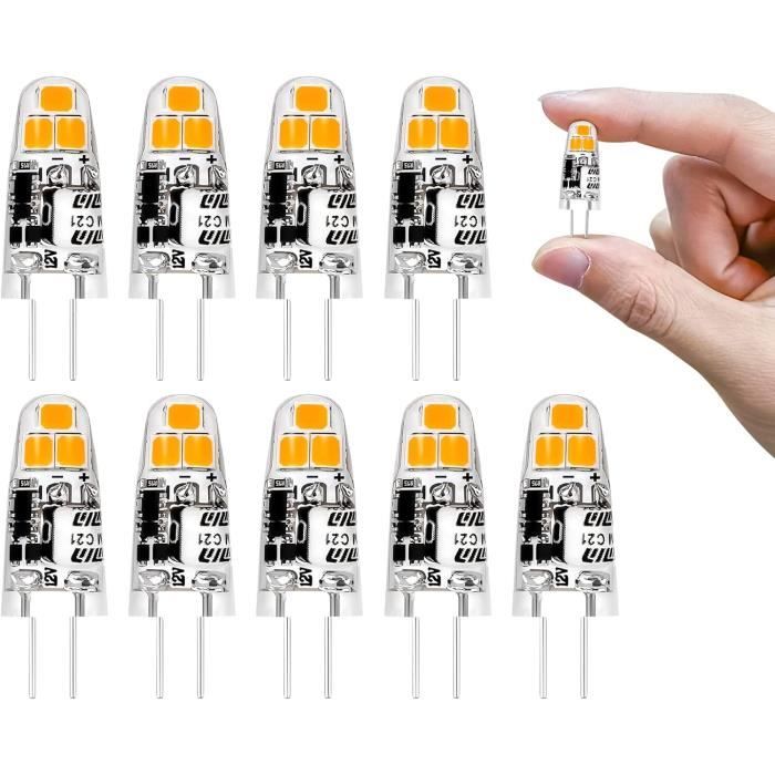 Ampoules Led G4,12V AcDc,Ampoule Led G4 120Lm,Blanc Chaud 3000K Led G4