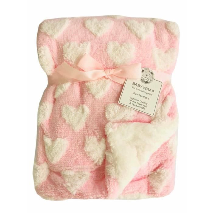 Couverture Bebe Nouveau Ne Molleton Luxe Ultra Doux 75x100cm Pour Bebes En Rose Coeur 11 Cdiscount Puericulture Eveil Bebe