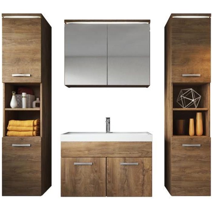 Meuble Salle De Bain 80 Cm Faible Profondeur Plan Ceramique Milo