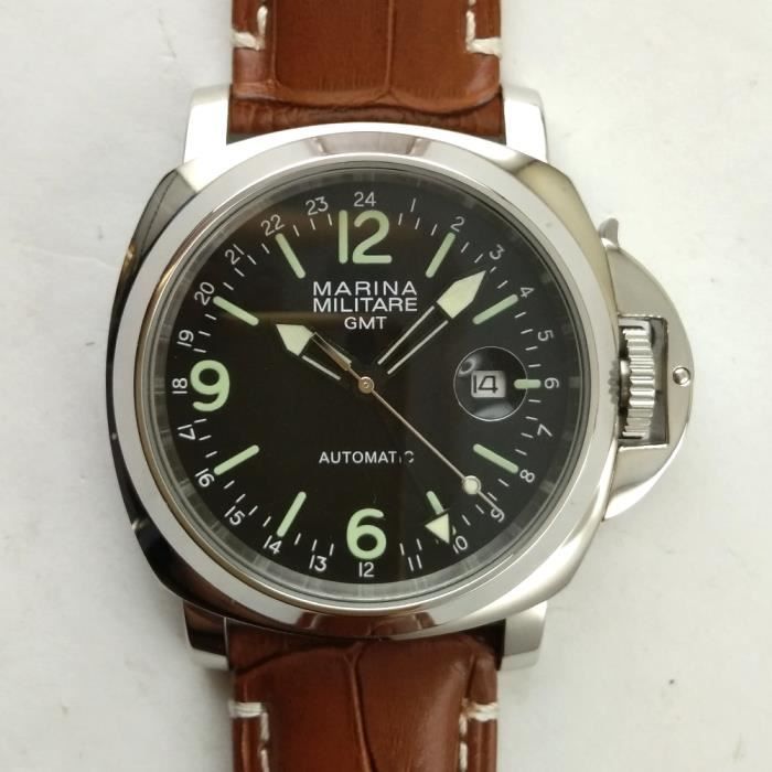 Marina Militare PANGEA acier 24 heures GMT militaire automatique