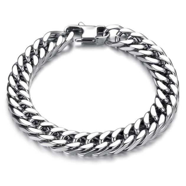 Bracelet Chaine Homme Acier Maille Gourmette Brg6 Achat Vente Bracelet Gourmette Bracelet Chaine Homme Acier Acier Soldes Sur Cdiscount Des Le Janvier Cd