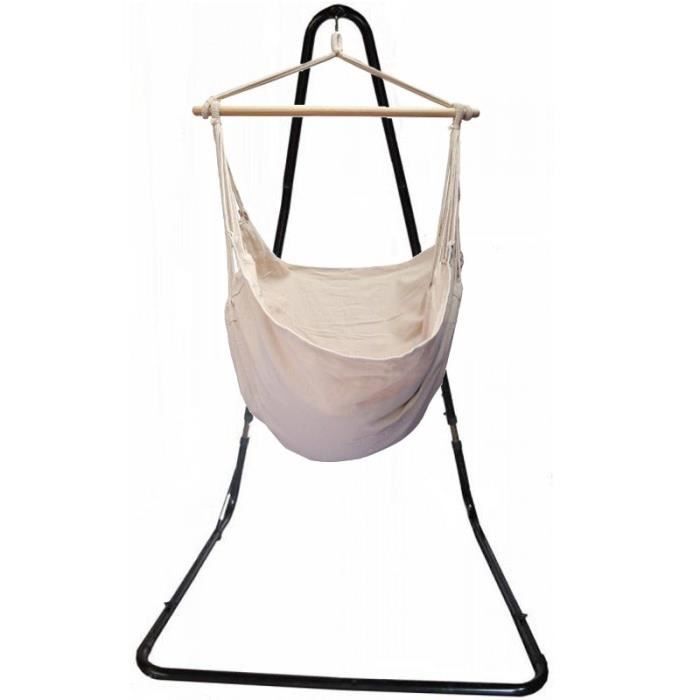 Support De Hamac Hamac Sur Pied Hamac Chaise Fauteuil Suspendu Support Hamac Chaise Ecru Achat Vente Hamac Support De Hamac Hamac Sur Cdiscount