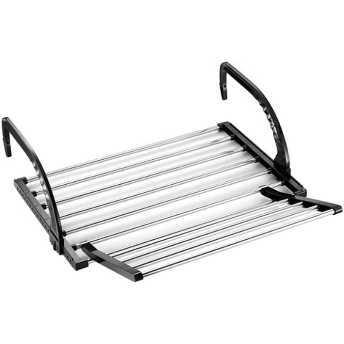 Étendoir à Linge Rotatif 18 Pinces Acier Inox – Pliable, Anti-Vent, Séchage Chaussettes & Sous-vêtements, Rouge