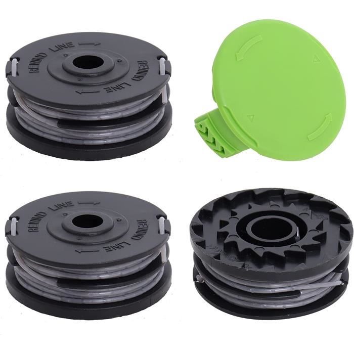 SECURA Bobine De Fil 1,6mm (2x) Compatible Avec Black&Decker GLC3630L20 Débroussailleuse