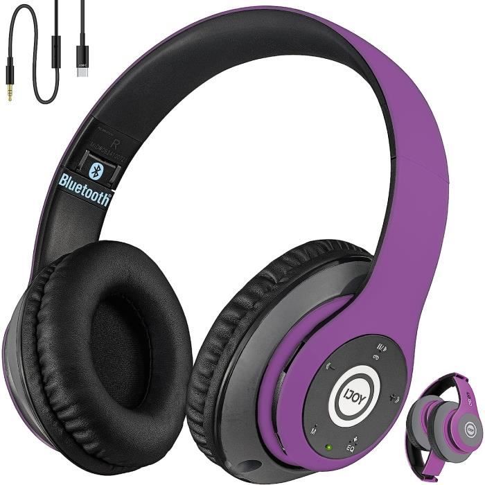 Casque Gamer Sans Fil Bluetooth - Lumière RGB, Son Stéréo Hi-Fi, Batterie 1000 MAh (20h) - Compatible PC, Smartphone, Tablette