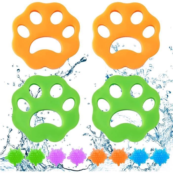 5PCS Boule Anti Poils Pour Machine à Laver Attrape Poils