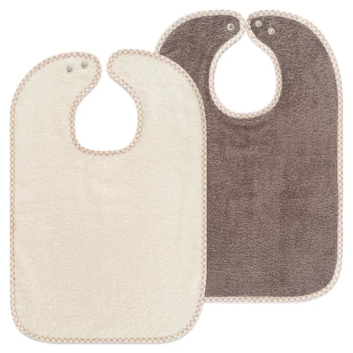 Bavoir Bebe Grande Taille Bavette Bebe Avec Bouton A Pression Lot De 2 30x46 Cm 100 Coton Eponge Certifie Selon Oko Tex Achat Vente Bavoir Cdiscount