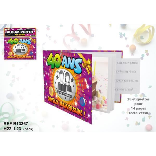 Album Photo Joyeux Anniversaire 40 Ans Cdiscount Beaux Arts Et Loisirs Creatifs
