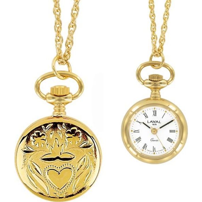 Montre pendentif top femme or