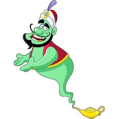 Sticker Autocollant Enfant Aladin Lampe Magique Ref 3629