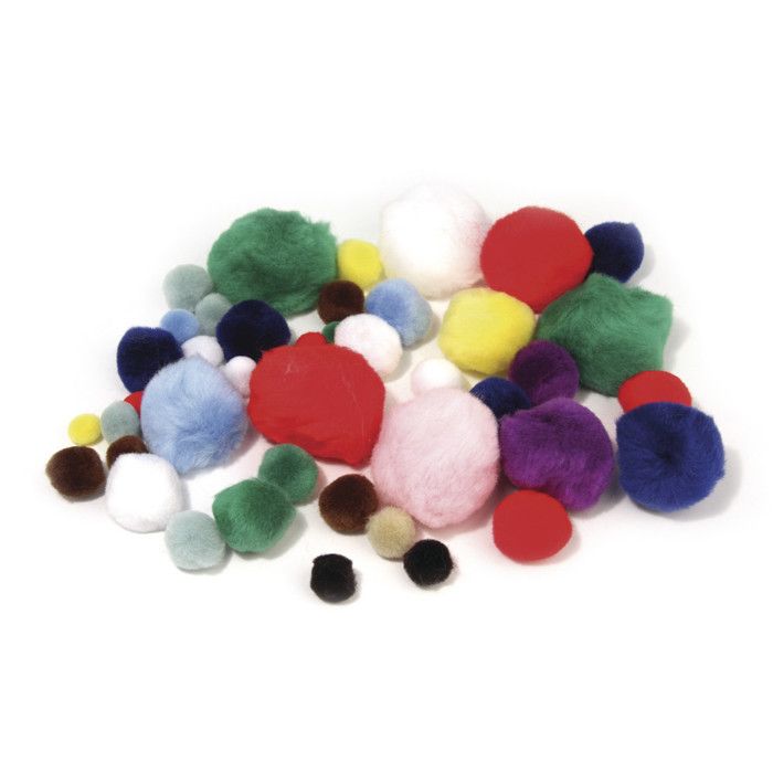Sodertex Pompons Couleurs et Tailles Assorties 300 pi/èces