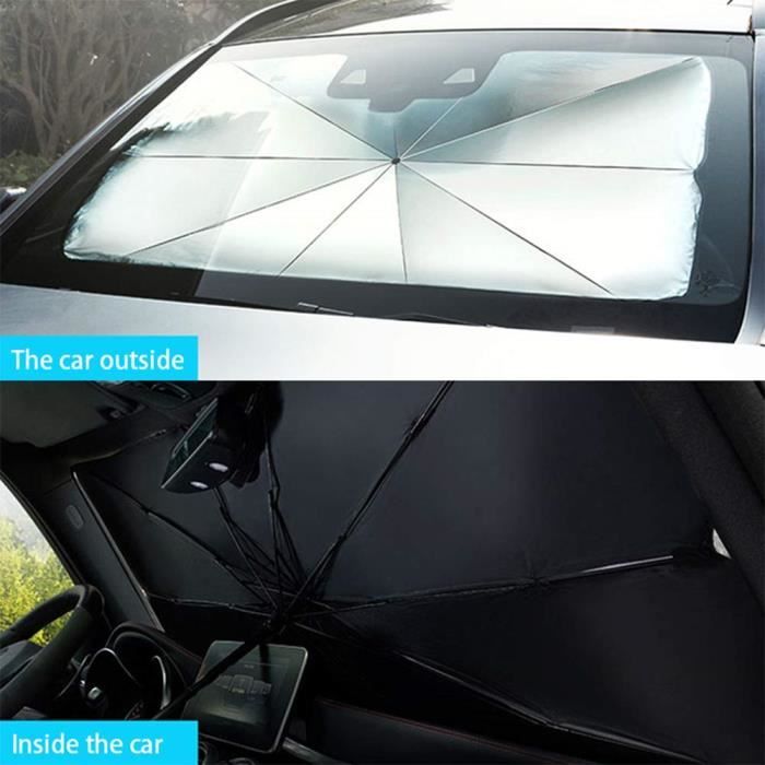 Pare-Brise Protection Solaire Voiture Parapluie plein Set Avant Fenêtre Pliable Haut 