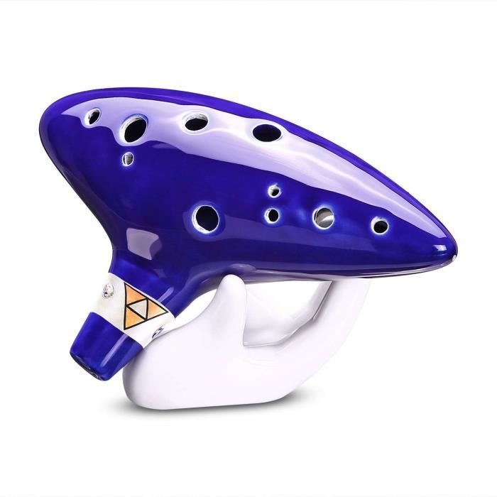 Ocarina Ceramic Alto C 12 Trous Legende De Zelda Ocarina Flute Instrument Avec Partition Et Corde Bleu Ciel Achat Vente Flute De Pan Zelda Ocarina Flute