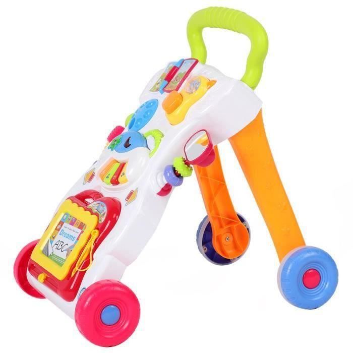 Trotteur De Bebe Fille Garcon Chariot De Marche De Bebe Jouet Pour Apprendre A Marcher Avec Musique R Cdiscount Puericulture Eveil Bebe