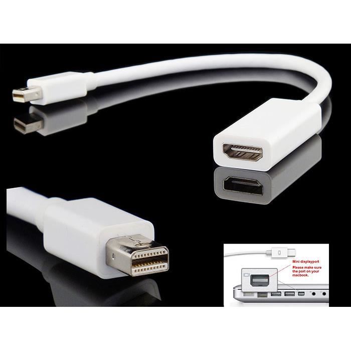 Display port Mini HDMI Thunderbolt télévision par câble pour iMac MacBook Apple Mac (import GB)