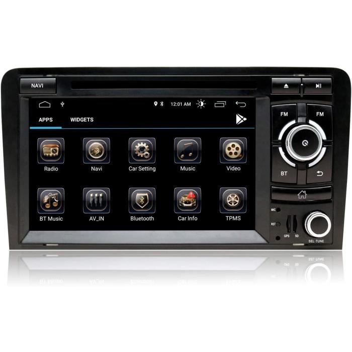 7 Pouces Android 10 Autoradio Double Din Stereo pour Audi A3 8P S3 RS3  2003-2012 avec Ecran Tactile HD CD DVD Navigation GPS Bl[259] - Cdiscount  Informatique