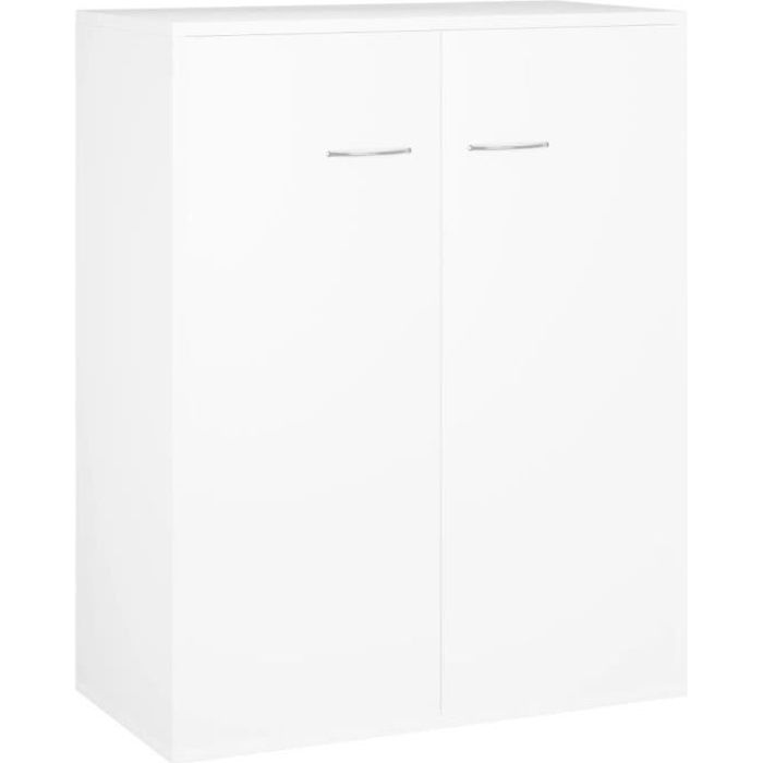 SVP- MODERNE Buffet de Cuisine - Armoire Salon Blanc 60 x 30 x 75 cm Aggloméré 44797