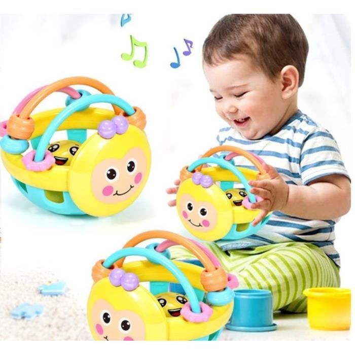Hochets en caoutchouc souple pour bébé, cloches à mâcher, jouets abeilles, hochets à main, hochets, jouets bébé 0-12 mois