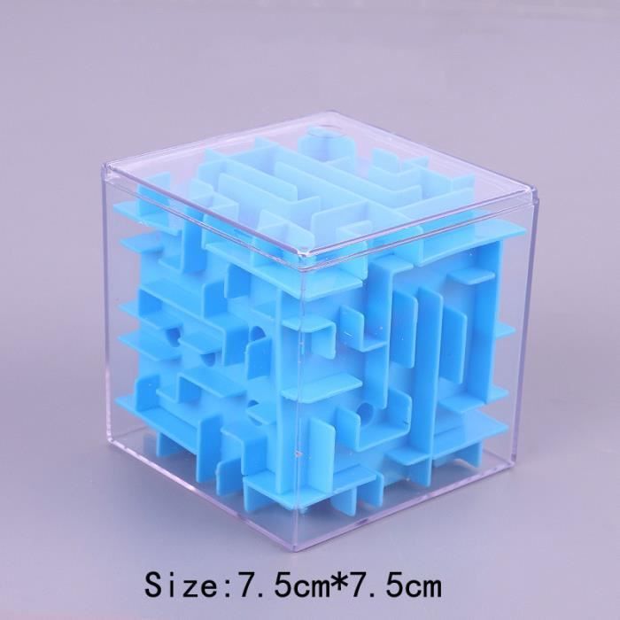 Bleu 7.5CM 1PC - TOBEFU Cube Magique Labyrinthe 3D Transparent à Six Faces,  Puzzle de Vitesse, Jeu de Boule R - Cdiscount Jeux - Jouets