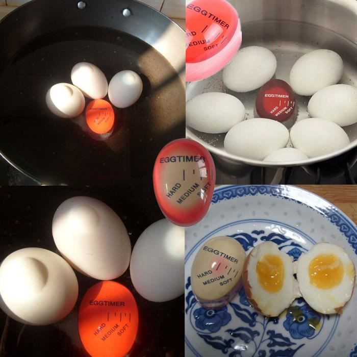 Minuteur à œufs - Couleur : Doux, Moyen Et Dur - Minuteur Sensible