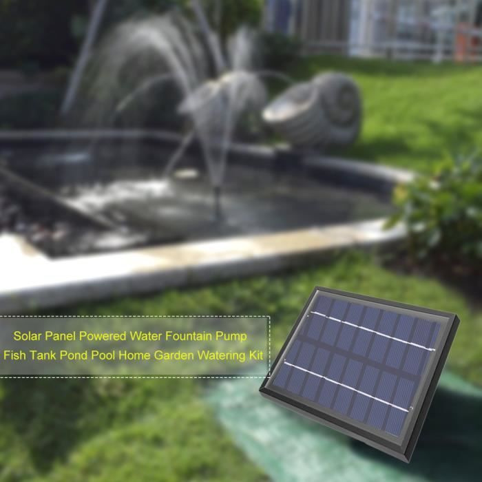 Pompe à eau de panneau solaire de pompe d'étang solaire, kit de pompe solaire, 200L / h 7,09 x 4,72 pouces Pas besoin d'autre