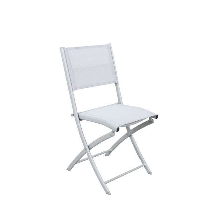 Poel pliante fauteuil chaise pliante de jardin mobilier MFG chaise de jardin pliant argent/argent 