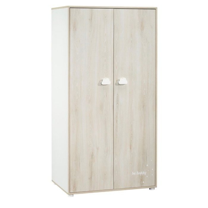 Armoire bébé Smile - Hêtre - 2 portes - 168x85x57cm - Babyprice