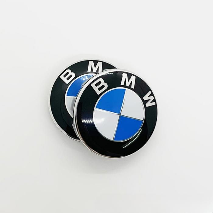 2 logos badges emblème BMW 82mm capot / 74 mm coffre