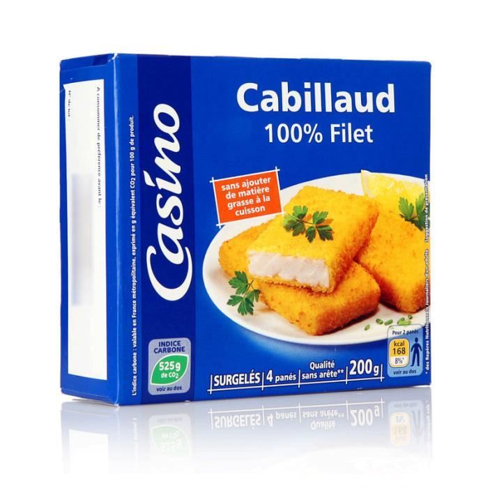Casino Cabillaud Pane 4 Portions 4x50g Achat Vente Poisson
