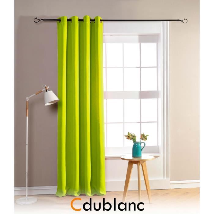 Dublanc Rideau Occultant 140x260cm Vert Pomme