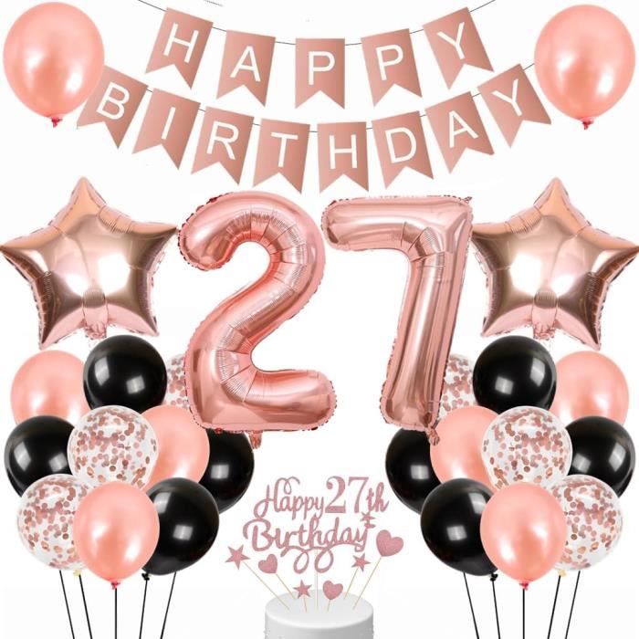 Ballon 27 Ans Anniversaire Femme, Decoration Anniversaire 27 Ans Homme