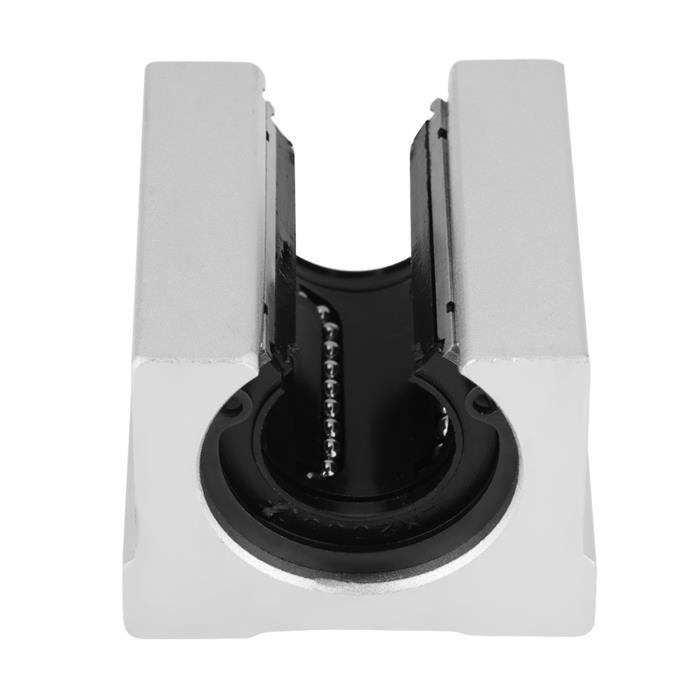 4 Blocs Coulissants Linéaires SBR10UU - Roulement à Billes, Support Aluminium, Pour Rails De Guidage